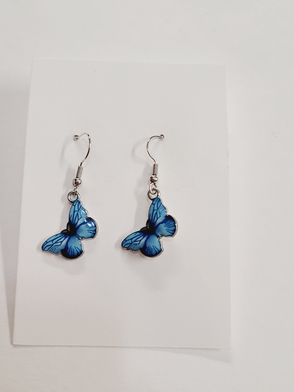 Blue Butterfly Drop Earrings - Women Jewelry